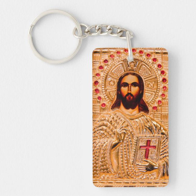 Jesus christ gyden ikon nyckelring (Framsidan)