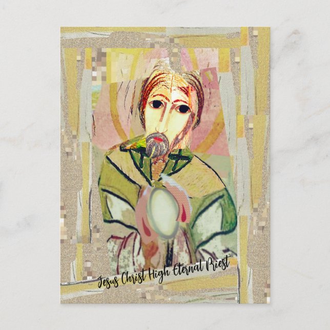 Jesus Christ High Eternal Priest Vykort (Framsida)