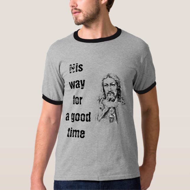 Jesus christ humor för en katolsk legend t shirt (Framsida)