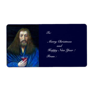 JESUS CHRIST,KALICE-ETIKETT FRAKTSEDEL