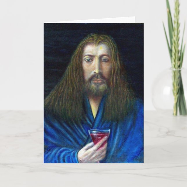 JESUS CHRIST, KALISEN I EMMAUS HELGKORT (Framsida)