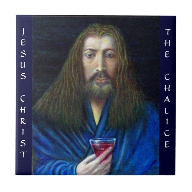 JESUS CHRIST, KALISEN I EMMAUS KAKELPLATTA (Framsidan)