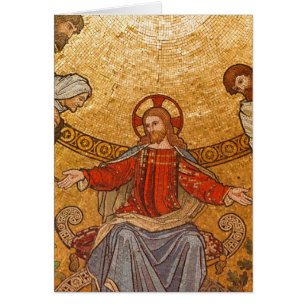 Jesus christ mosaic hälsningskort