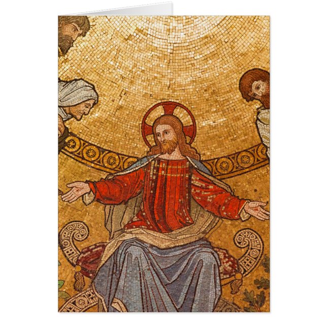 Jesus christ mosaic hälsningskort (Framsidan)