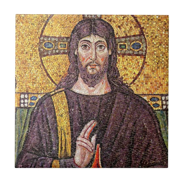 Jesus Christ Mosaic Kakelplatta (Framsidan)