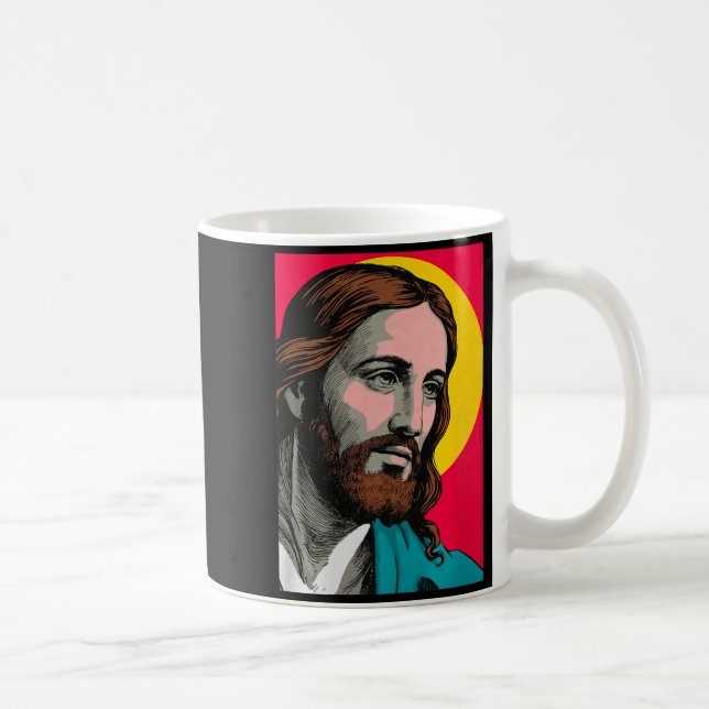 Jesus Christ P Art Religious Easter &amp; Christma Kaffemugg (Höger)