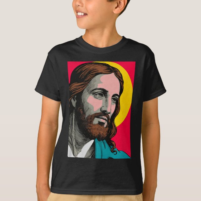 Jesus Christ P Art Religious Easter &amp; Christma T Shirt (Framsida)