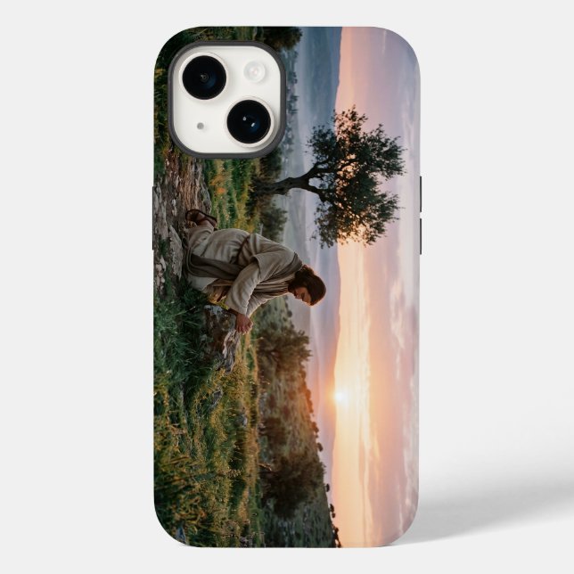 Jesus Christ Praying Christian iPhone Case (Baksida)