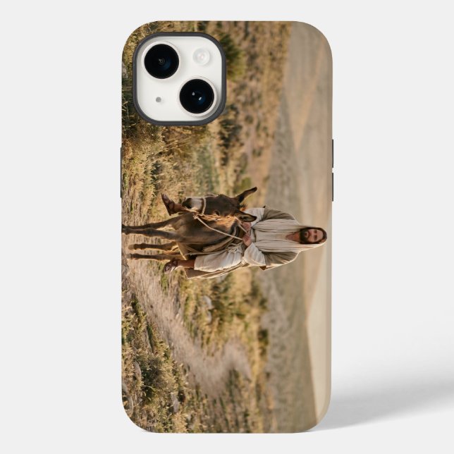 Jesus Christ Riding a Donkey Christian iPhone Case (Baksida)