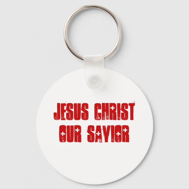 JESUS CHRIST VÅR SAVIOR KEYCHAIN NYCKELRING (Framsida)