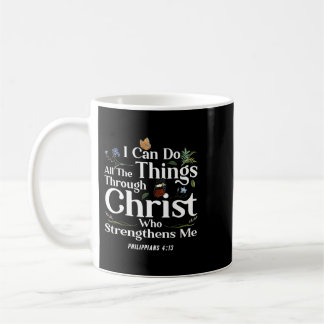 Jesus Christian Bible Verse Philippians 413 Flower Kaffemugg