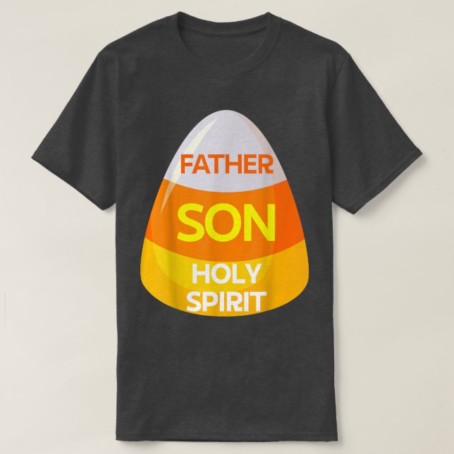Jesus Christian Candy Corn Halloween  T Shirt (Design framsida)