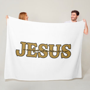 Jesus Christian Faith John 14:6 KJV Bible Verse Fleecefilt