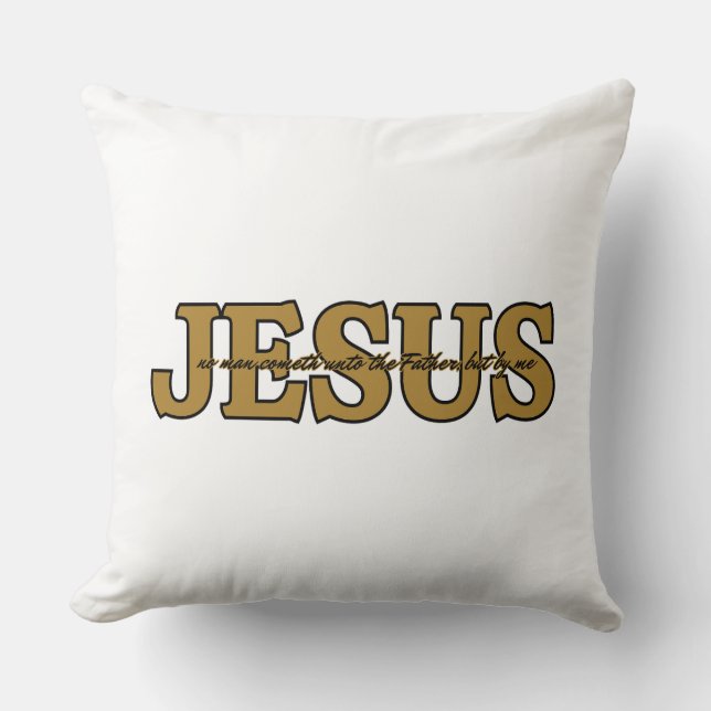 Jesus Christian Faith John 14:6 KJV Bible Verse Kudde (Framsida)