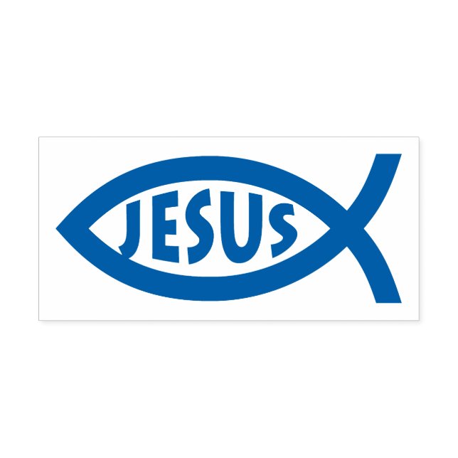 Jesus | Christian Fish Symbol Självfärgande Stämpel (Design)