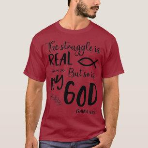 Jesus Christian Gift kämpade verkligen, så är Gud T Shirt