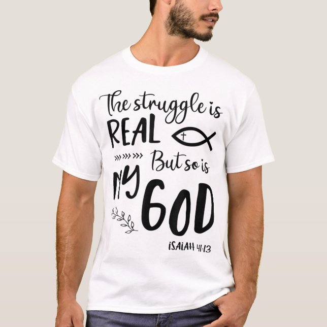 Jesus Christian Gift kämple, så är Gud Praye T Shirt (Framsida)
