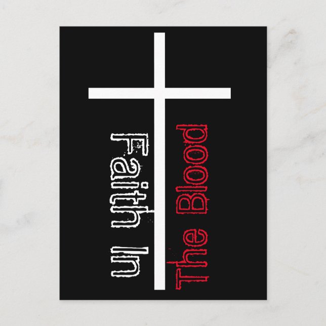 Jesus Christian Hymns blod Vykort (Framsida)