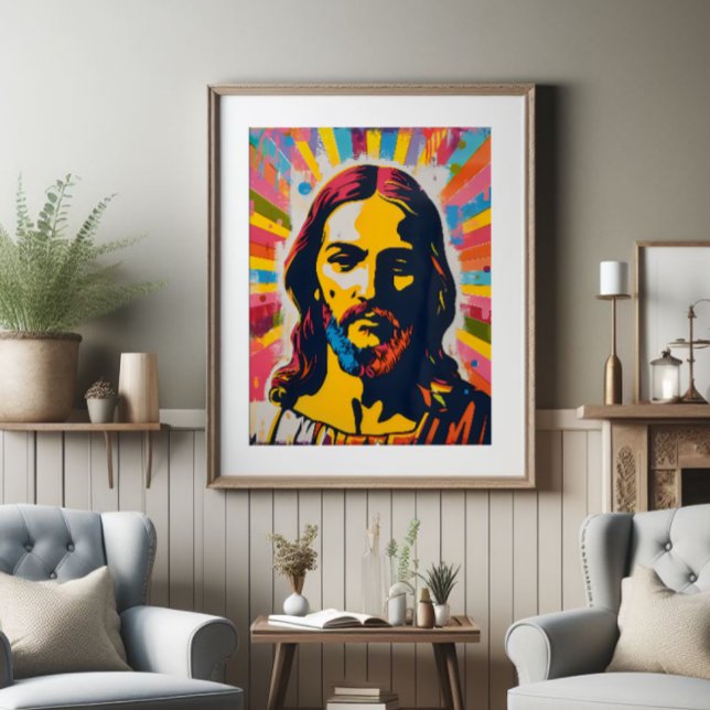 Jesus Christian Pop Art Fototryck (Skapare uppladdad)