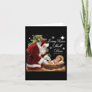 Jesus Christian Santa Julafton Varje Knee Sh Kort