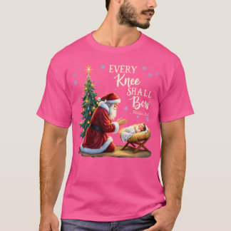 Jesus Christian Santa Julafton Varje Knee Sh T Shirt