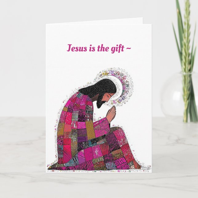 JESUS CHRISTMAS-KORT FÖR ALYON TACK KORT (Framsida)
