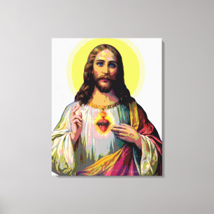 Jesus Christus i Pop Art Stil Canvastryck