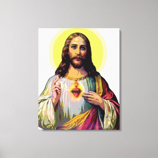 Jesus Christus i Pop Art Stil Canvastryck (Framsida)