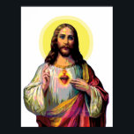 Jesus Christus i Pop Art Stil Poster<br><div class="desc">Pop Art Jesus Kristus. Populära kulturvariationer av Jesus i popkonst stil som pop-ikon. Fin konst för Jesus älskare,  rolig kristen,  krucifixion,  contemporary,  vintage,  tro,  modern.</div>