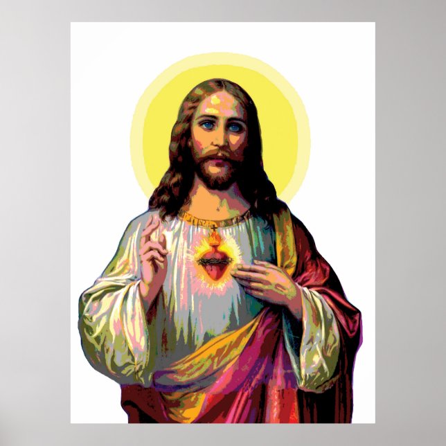 Jesus Christus i Pop Art Stil Poster (Framsidan)