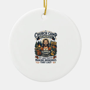 Jesus Church Camp VBS Nostalgi T-shirt Troendedesi Julgransprydnad Keramik