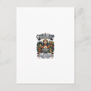 Jesus Church Camp VBS Nostalgi T-shirt Troendedesi Vykort