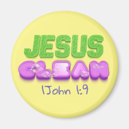 Jesus Clean forgiven söt kristen design Magnet