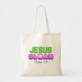 Jesus Clean forgiven söt kristen design Tygkasse