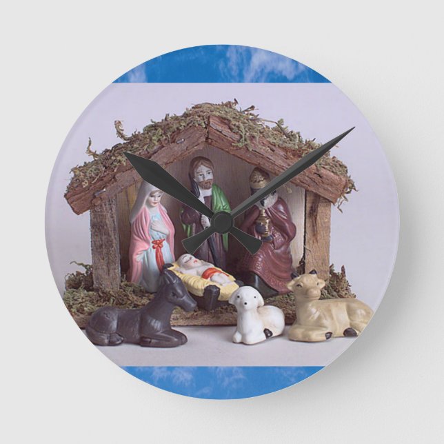 Jesus Clock Rund Klocka (Framsida)