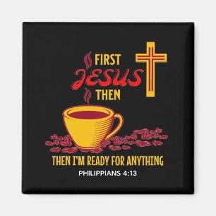 Jesus Coffee Älskare Magnet