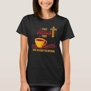 Jesus Coffee Älskare T Shirt