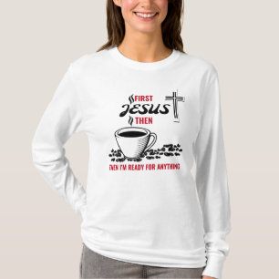 Jesus Coffee Älskare T Shirt