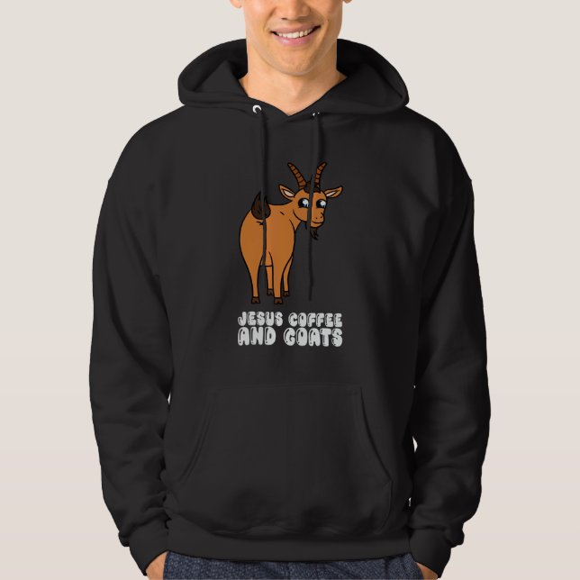 Jesus Coffee And Goats Hoodie (Framsida)