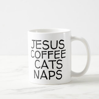 JESUS COFFEE CATS NAPS CAT KAFFE KOPPAR