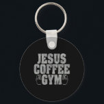 Jesus Coffee Gym Christian Workout Weightlift F Nyckelring<br><div class="desc">Jesus Coffee Gym Christian Workout Weightlift Fitness 1</div>