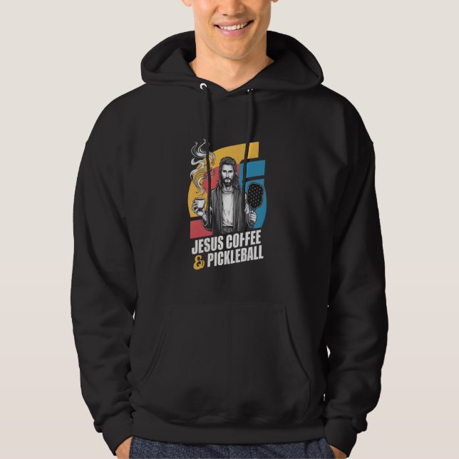 Jesus Coffee Pickleball Hoodie (Framsida)