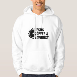 Jesus Coffee & Sawdust - Kristall Carpenter Trä Hoodie