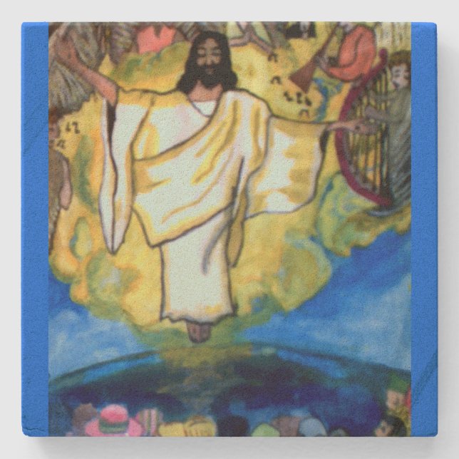 JESUS COMES BAK Stone Underlägg (Framsidan)