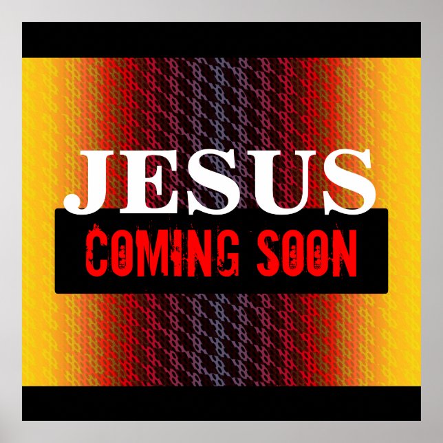 JESUS COMING SOON WOOD POSTER (Framsidan)