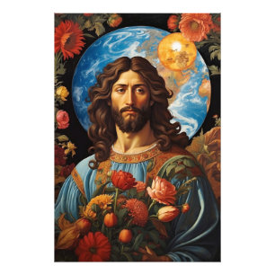 *~* Jesus Concerned Universe Earth AP50 Cosmic Fototryck
