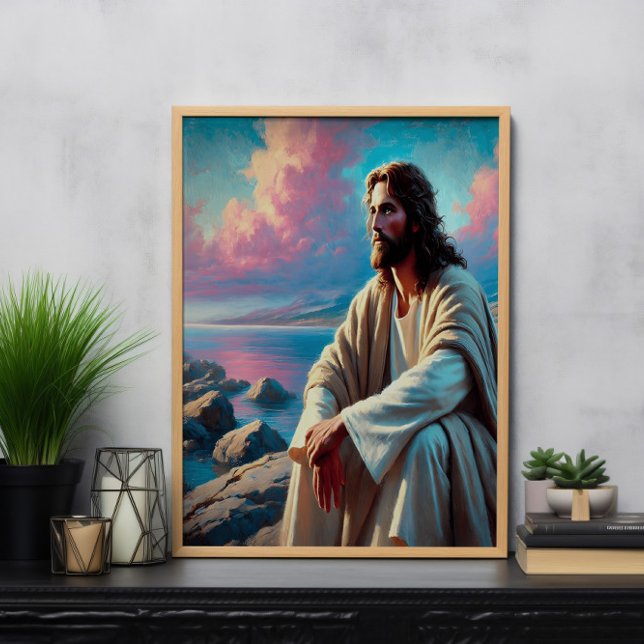 Jesus Contemplation bredvid Majestic Kusten Poster (Skapare uppladdad)
