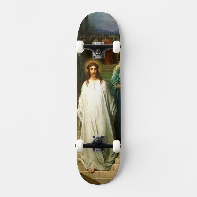 jesus crucifix 2 mini skateboard bräda 18,5 cm (Framsida)
