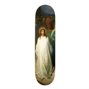 jesus crucifix 2 mini skateboard bräda 18,5 cm
