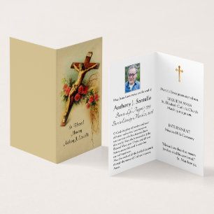 Jesus Crucifix katolskt Heliga kort